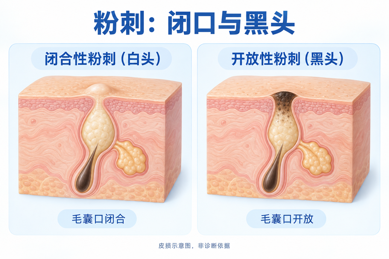 轻度｜闭口、白头和黑头，应该怎么护理？