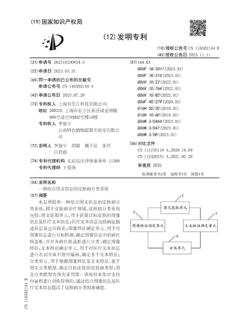 一种结合图文信息的皮肤病分类系统